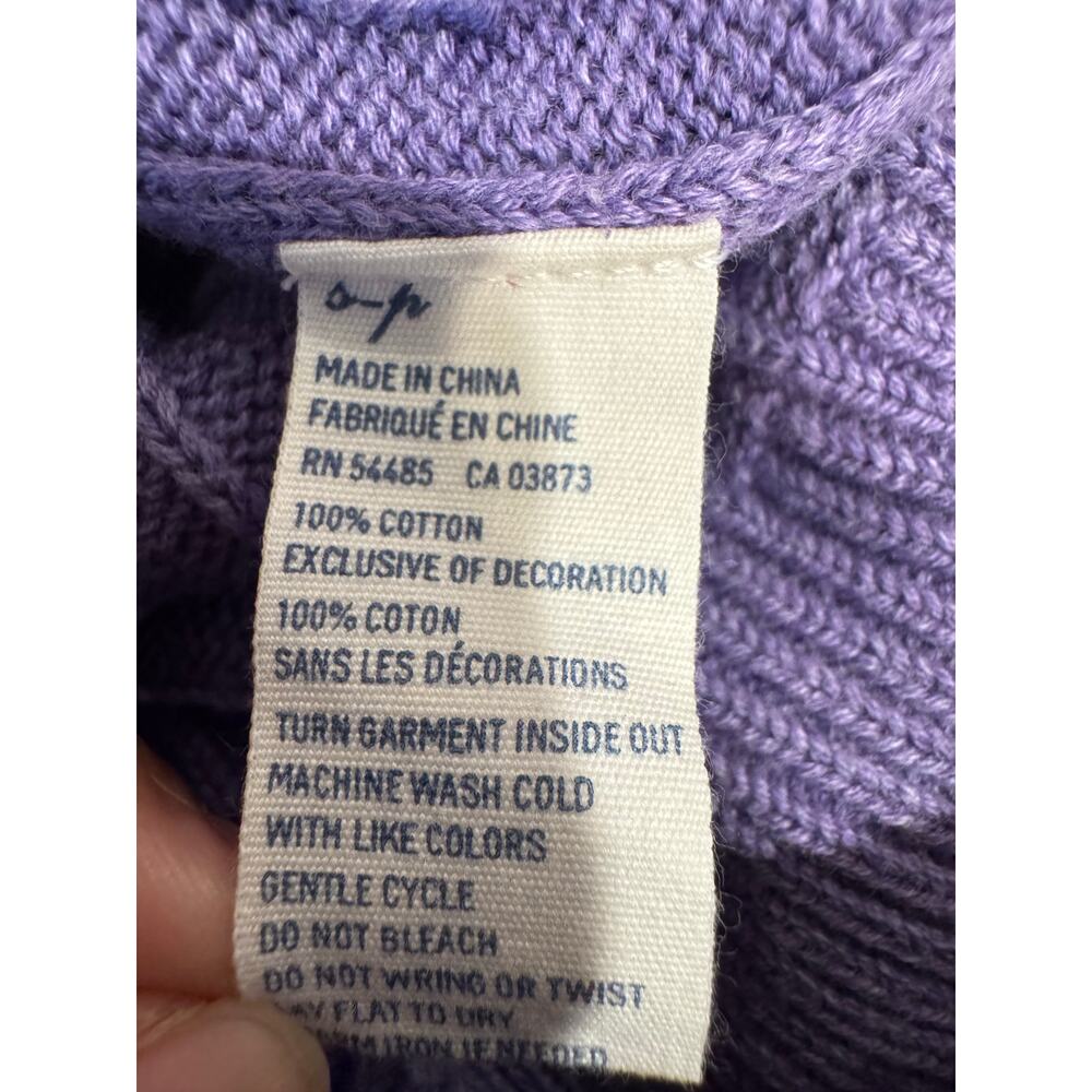 2000s American Eagle Lilac Cable Knit Scoop Neck Sweater Small - Picture 7 of 9